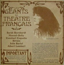 LES GEANTS DU THEATRE FRANÇAIS - Sarah Bernhardt, Mounet-Sully, Jeanne Sully 33 tours