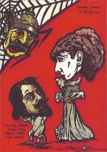 MOUNET-SULLY & SARAH BERNHARDT - Caricature par Jihel